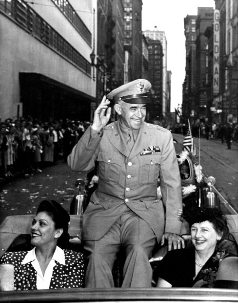 Parade for Army Gen. Omar Bradley, 1945